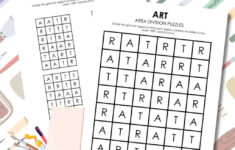 Art Area Division Logic Puzzles | Math = Love with Free Printable Puzzles For Adults Logic Art