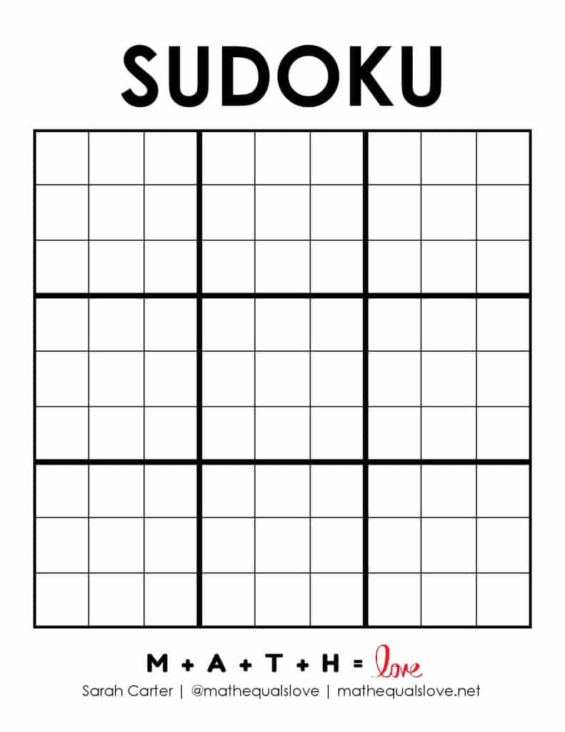 Blank Printable 9X9 Sudoku Grids (Free Pdf Download) with Logic Puzzle Blank Grids Printable