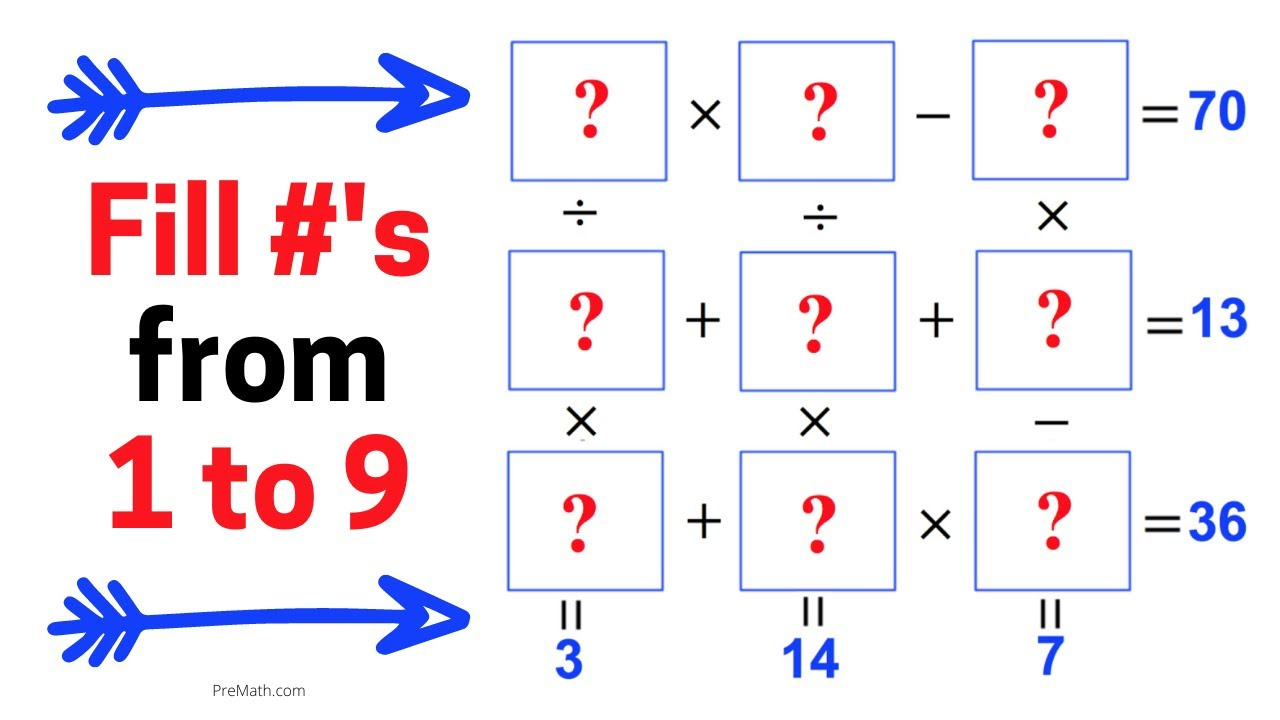 Can You Fill Out The Boxes From Numbers 1 Through 9 Without Repeating? | Mind Stimulating Puzzle with Number Filling Logic Puzzle
