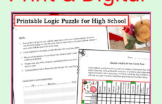 Christmas Logic Puzzle Holiday Brain Teaser For High School throughout Christmas Logic Puzzles Answers
