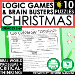Christmas Math Logic Games And Brain Teasers For Christmas Activities Intended For Christmas Deductive Reasoning Puzzle