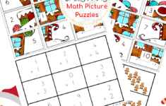 Christmas Math Puzzles With Answers Cut And Paste Pictures with Holiday Logic Puzzles Printable