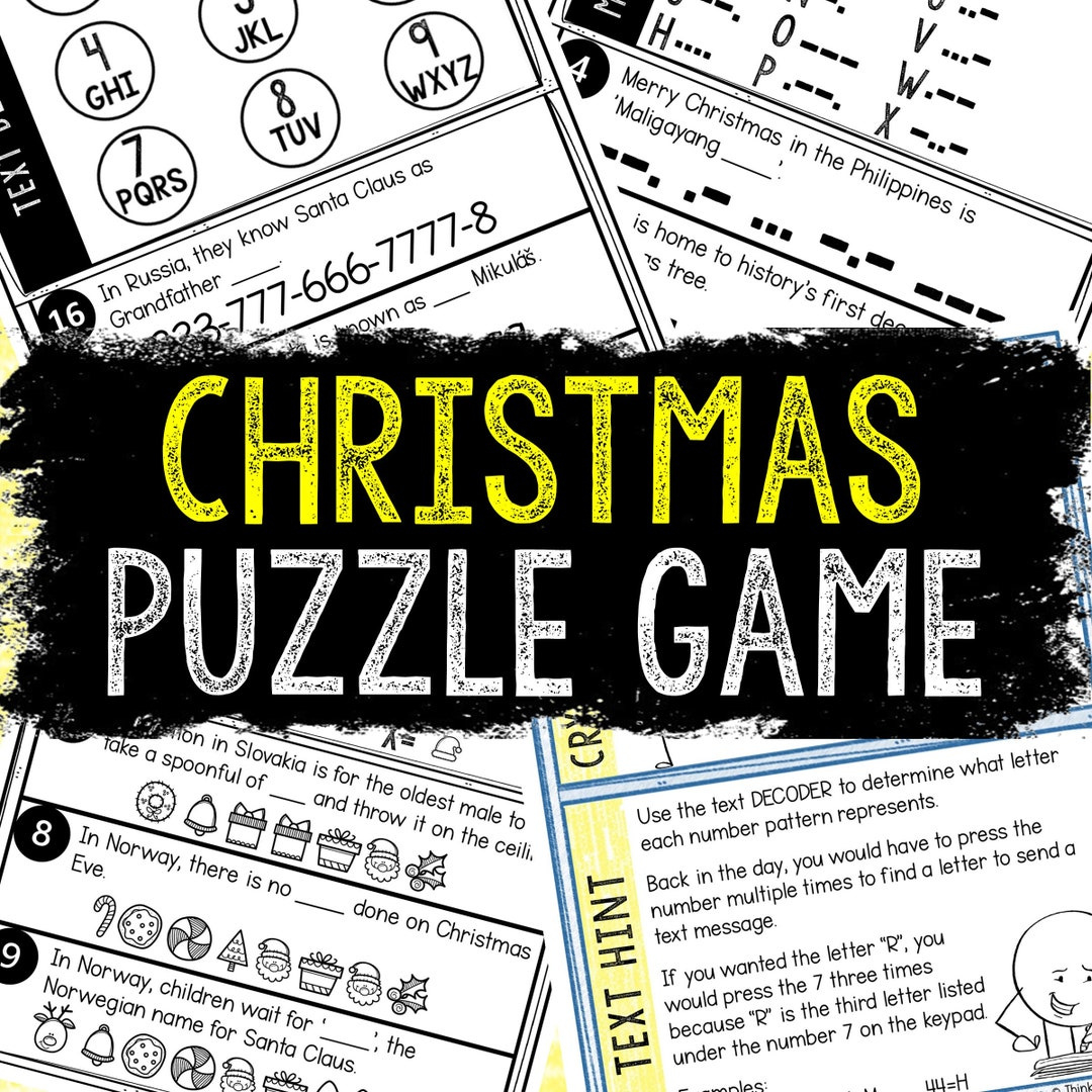 Christmas Puzzles For Kids - Printable Party Game – Kids Puzzles in AHA Puzzles Christmas Presents Logic Puzzle