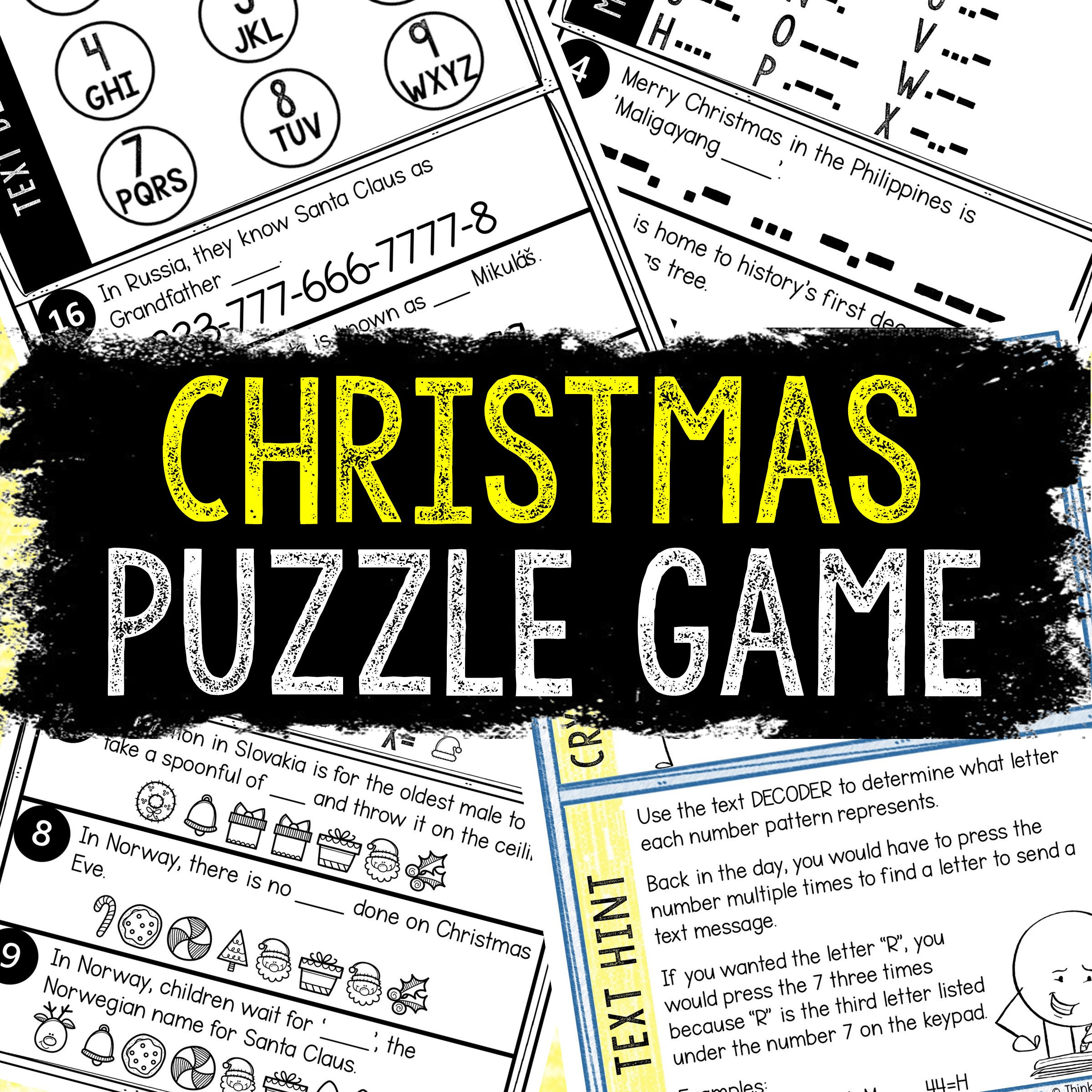 Christmas Puzzles For Kids - Printable Party Game – Kids Puzzles throughout Christmas Dinner Aha Puzzles Answer Key