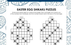 Easter Egg Shikaku Puzzles | Math = Love with Printable Easter Logic Puzzles