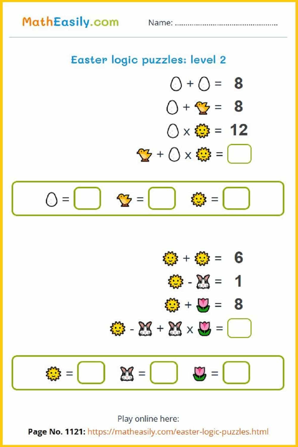 Easter Logic Puzzles Online + Printable 🐤 regarding Easter Logic Puzzles Printable