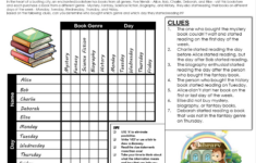 Free Mystery Logic Puzzle For Book Week - Top-Rated Teaching inside Fun Printable Logic Puzzles