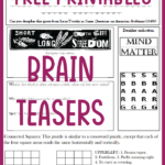 Free Printable Brain Teasers And Puzzles With Answers | Student Within Printable Collection Of 12 Logic Problems Answers