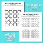 Futoshiki 4X4 Puzzles (Free Printable Pdfs) With Free Printable Logic Grid Template 4X4