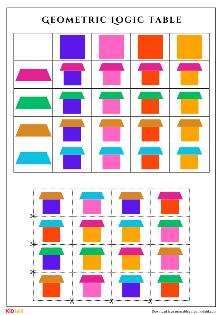 Logic Table Picture For Kids