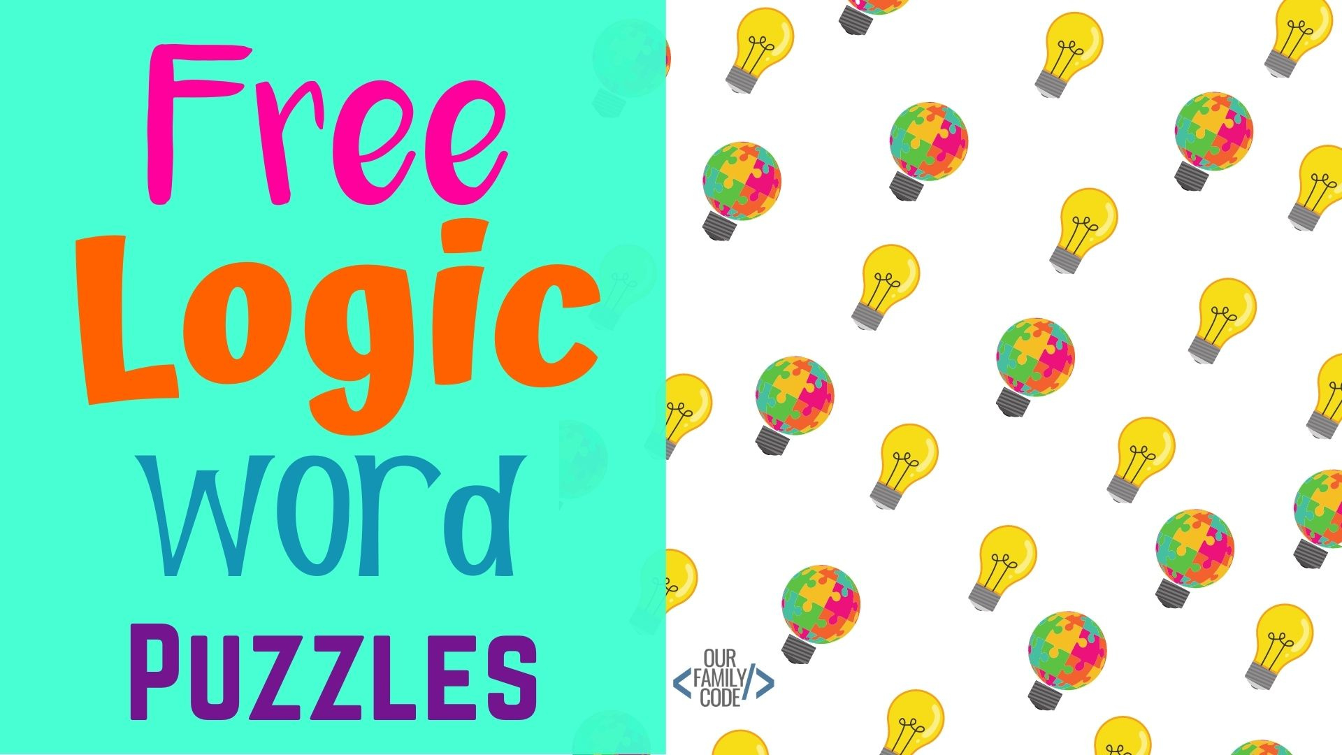 Grab Your Free Printable Logic Word Puzzles - Our Family Code with regard to Free Printable Logical Puzzles