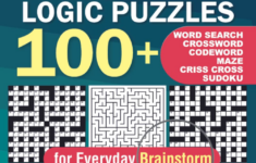 Large Print Mixed Logic Puzzles: 100+ Word Search, Crossword throughout Crossword Logic Puzzle For Adults