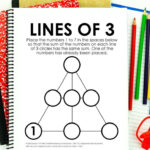 Lines Of 3   Logic Puzzles For Kids Free Printable Throughout Number Logic Puzzles Printable