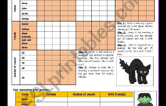 Logic Game: Halloween ;O)) - Esl Worksheetpelletrine pertaining to Halloween Logic Puzzles Printable