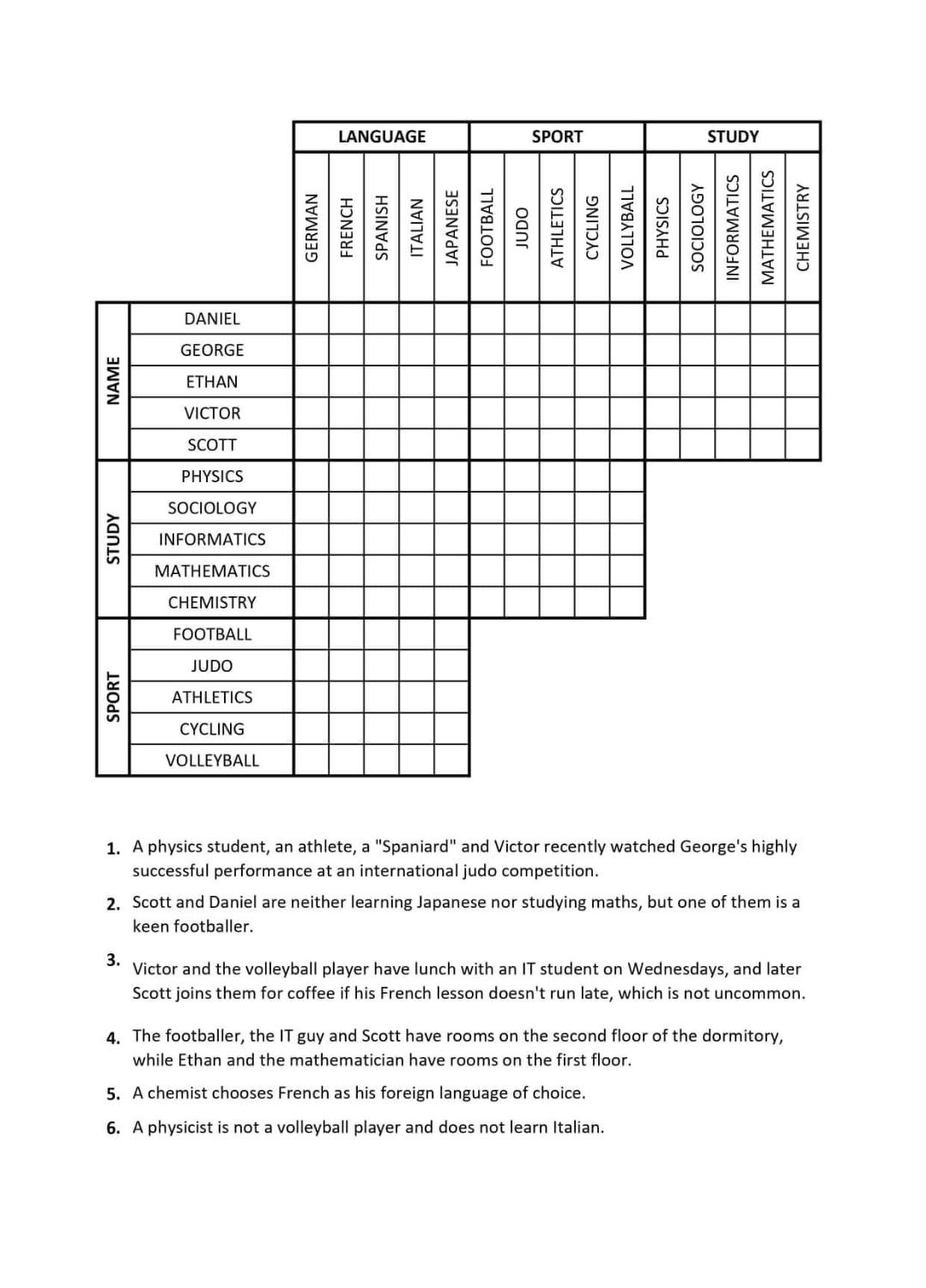 Logic Puzzle : R/Puzzles - Worksheets Library with Hard Logic Puzzles Free Printable