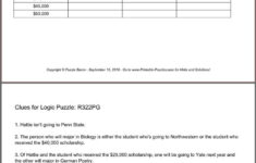 Logic Puzzles And Brain Teasers For Students within Logic Table Puzzles