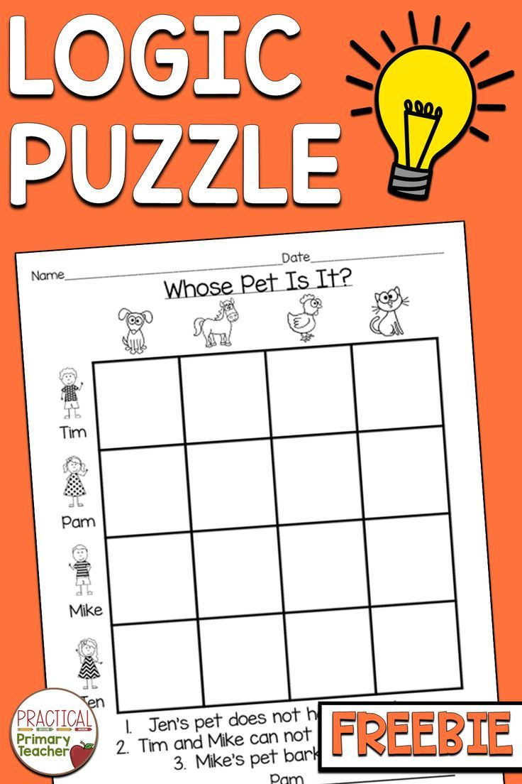 Logic Puzzles For Kids Free intended for Logic Puzzles Printable For Kids