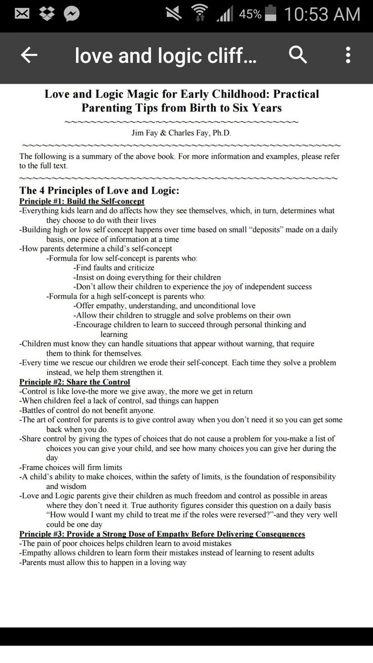 Love &amp;amp; Logic Cliff Notes, P.1 regarding Printable Love And Logic Handouts