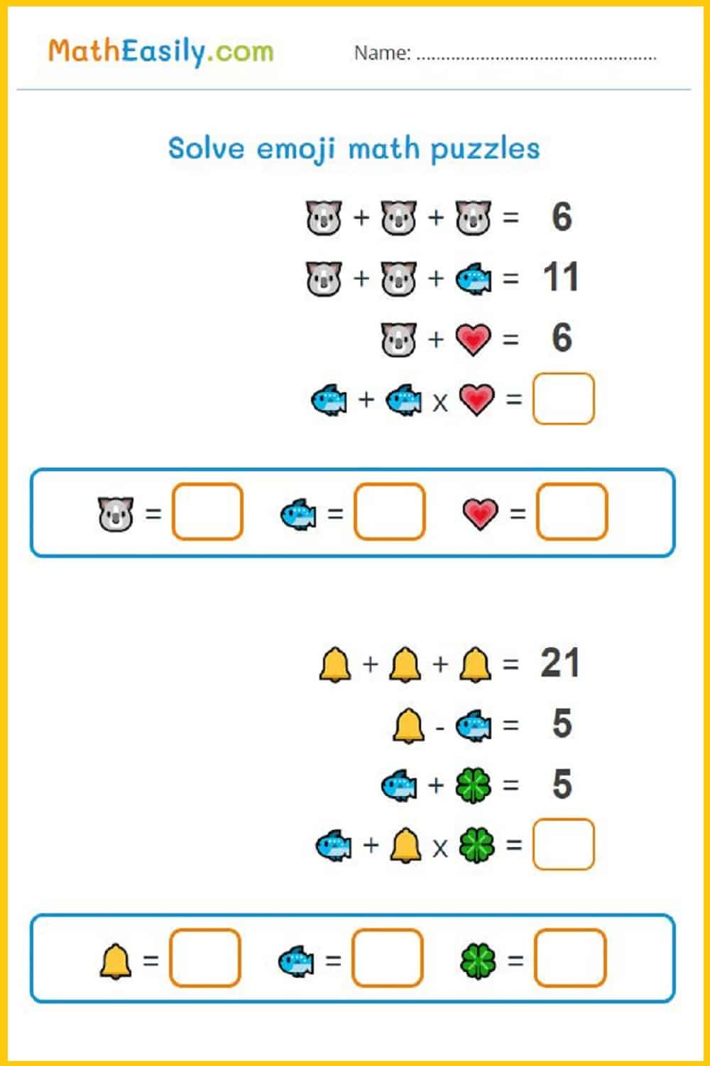 Math Puzzles For Kids And Adults: Online + Printable in Print N Play Logic Puzzles