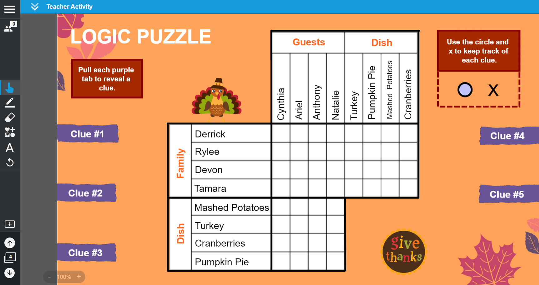New Thanksgiving Lessons &amp;amp; Templates inside Thanksgiving Logic Puzzle Printables