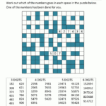 Number Fill In Puzzles Pertaining To Fill In Number Puzzles