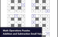 Number Grid Puzzles within Matrix Puzzles High School