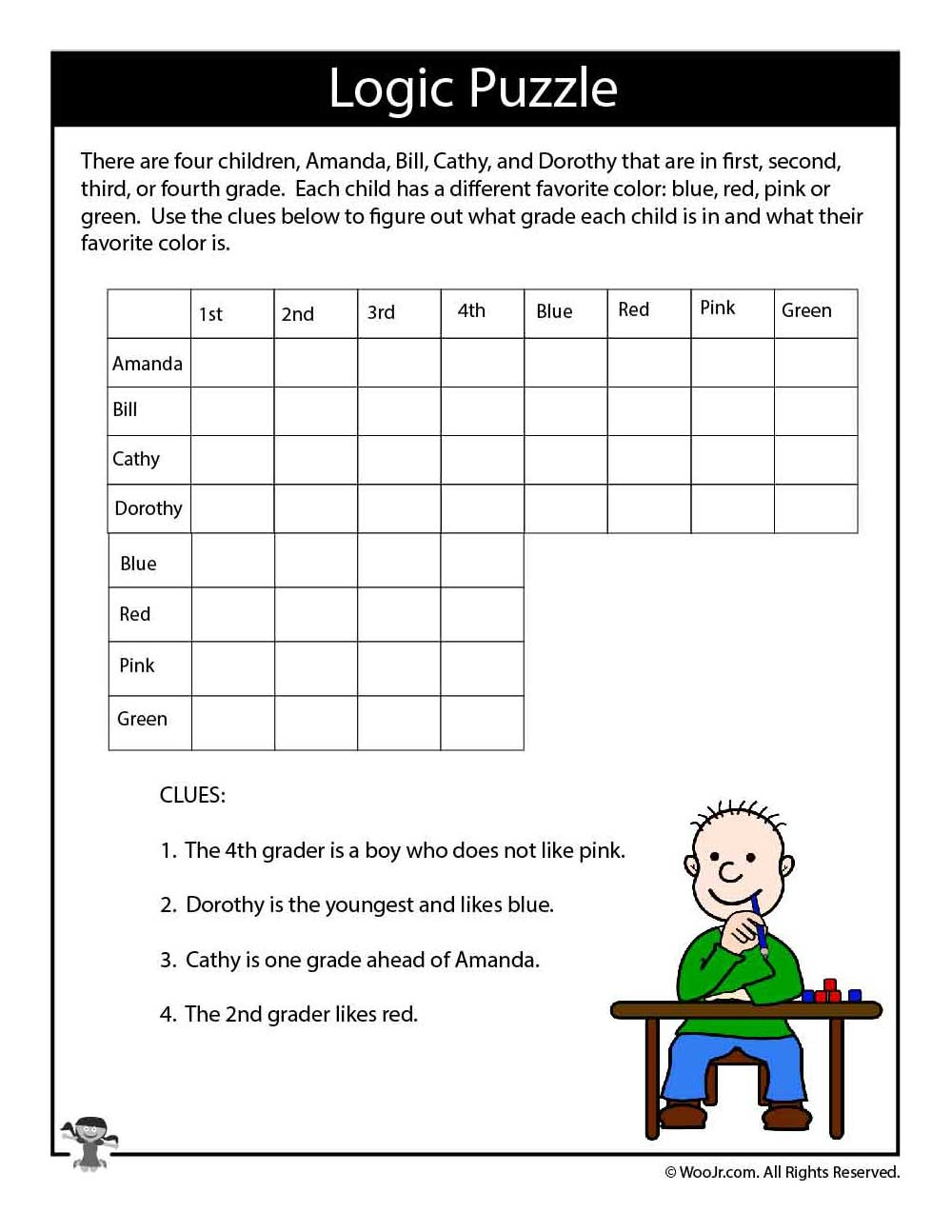Printable Logic Puzzles For Kids | Woo! Jr. Kids Activities pertaining to Printable Logic Art Puzzles