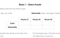 Printable Zebra Puzzles (Brainzilla).Pdf | Docdroid inside Zebra Logic Puzzles Printable