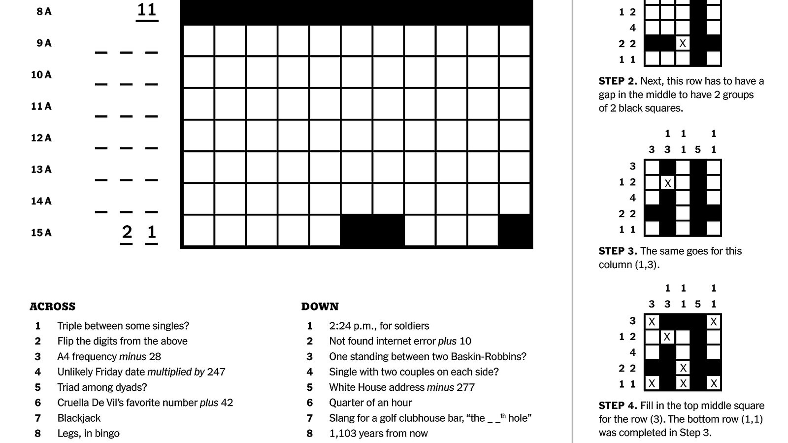 Solve A Nonogram Logic Puzzle - The New York Times throughout Easy Logic Problems With Grid On Jobs