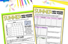 Summer Math Logic Puzzles Activities For Critical Thinking with Printable Logic Puzzles For Gifted Students