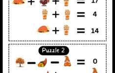 Thanksgiving Logic Puzzles, 10 Math Puzzles, Addition And with Thanksgiving Logic Puzzle Printable