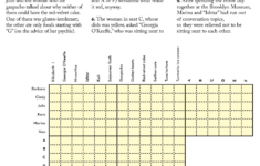 The Supper Soirée Puzzle | The New Yorker with Logic Table Puzzles