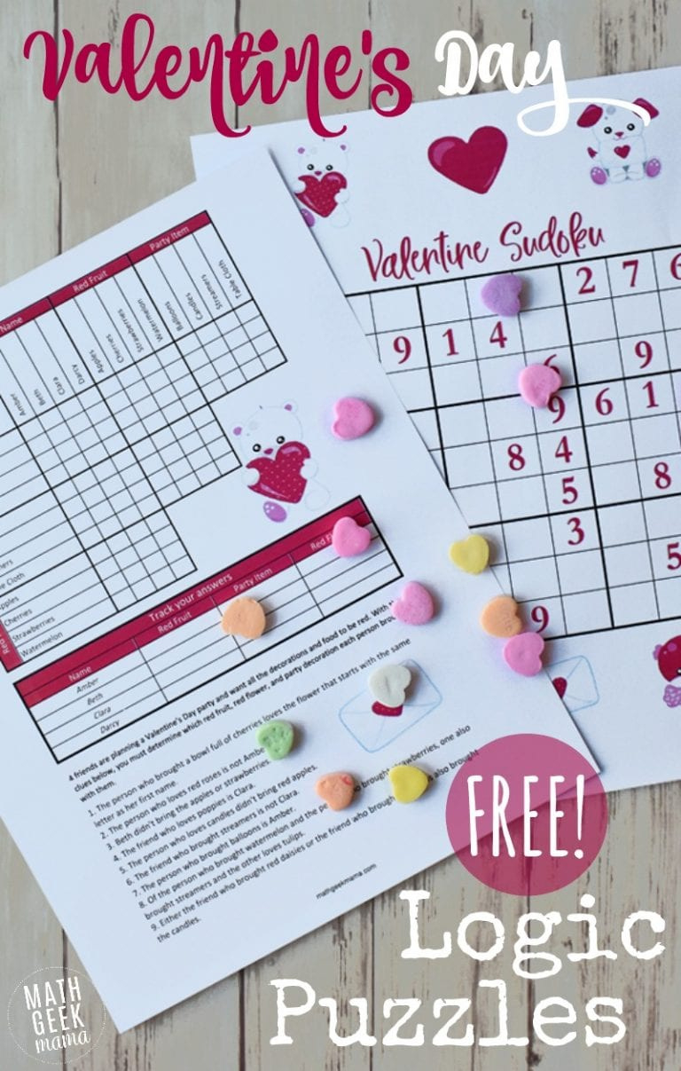 Valentine&amp;#039;S Day Logic Puzzles For Kids {Free} pertaining to Love And Logic Printables