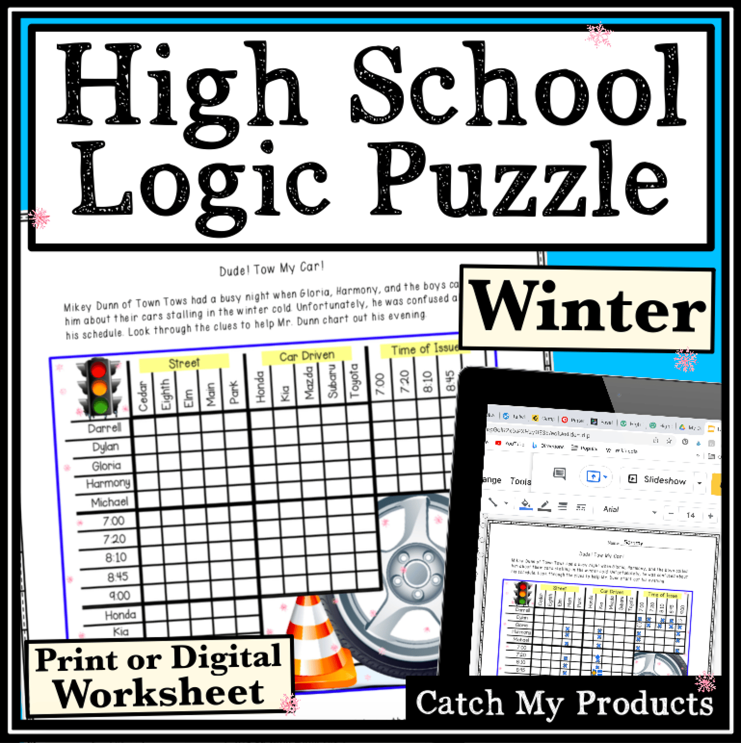Winter Logic Puzzle For High School - Payhip inside Logic Puzzles For High School Students