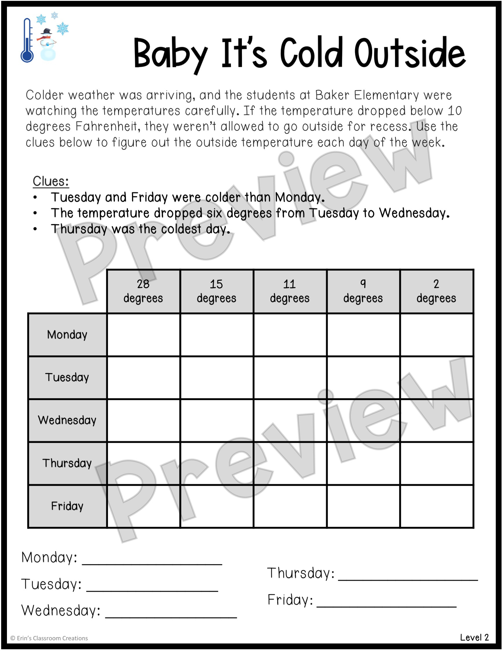 Winter Logic Puzzles - Worksheets Library pertaining to Logic Puzzles For High School Students