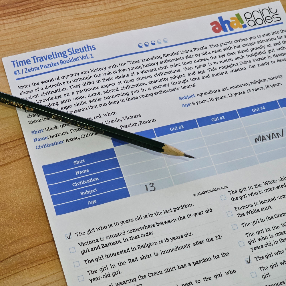 Zebra Puzzles – Aha! Printables regarding Zebra Logic Puzzles Printable